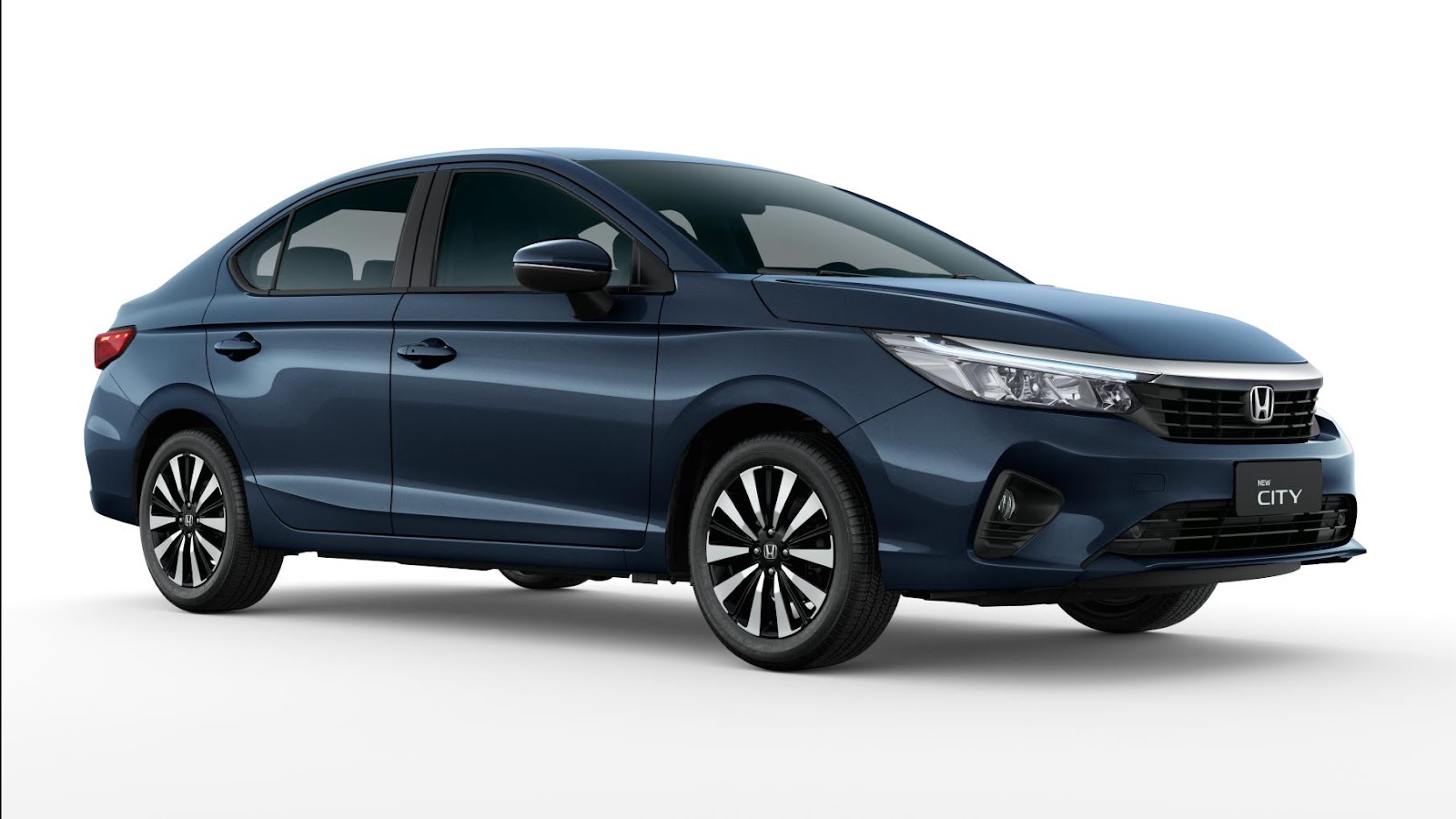 Honda City Sedan azul em vista dianteira
